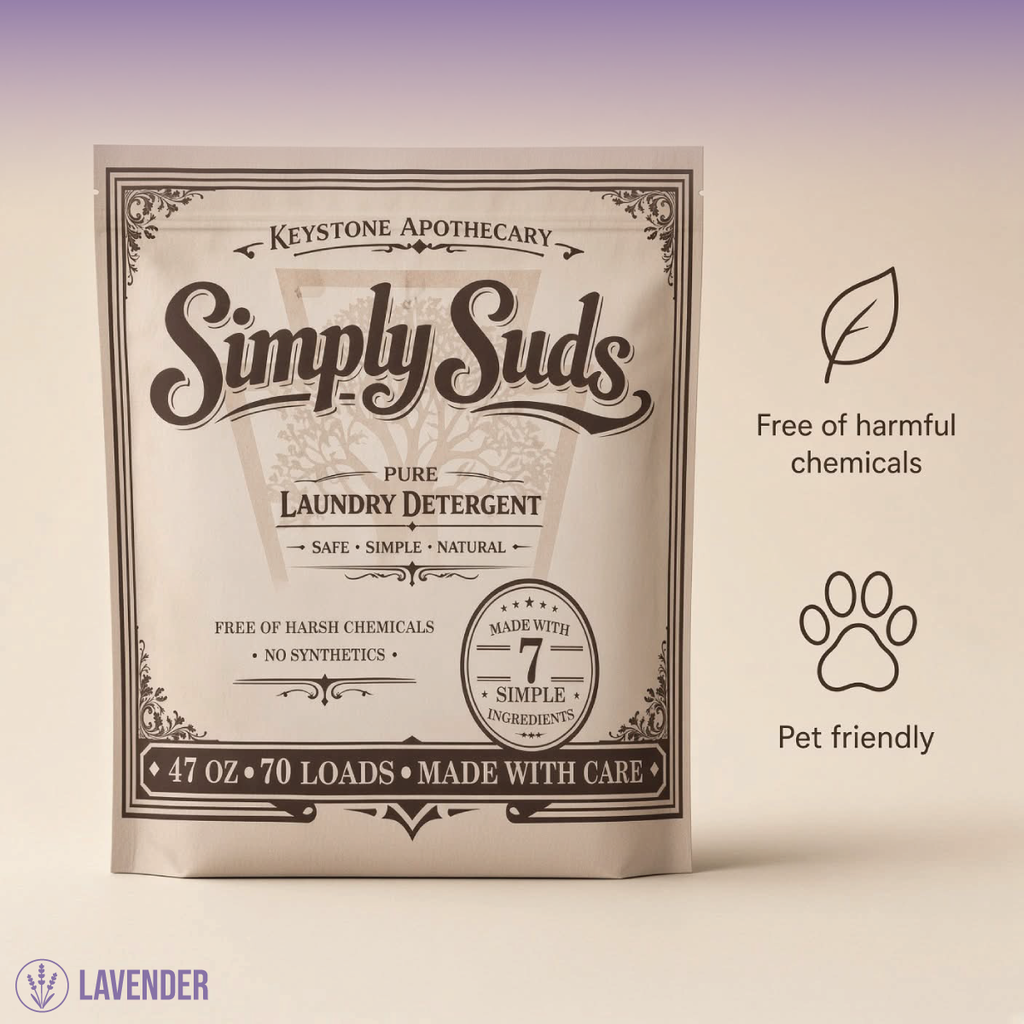 Simply Suds Natural Laundry Detergent Pure Non Toxic Eco Friendly Powder (Lavender)